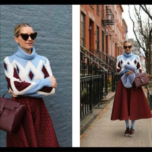 J. Crew Sweaters - J. Crew Cozy Oversized Knit Turtleneck Supersoft Yarn Diamond Sweater